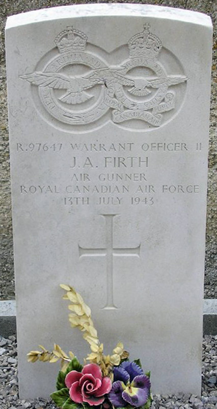W/O II Joseph Arthur Firth<br/><br /><br />died July 13th, 1943 - 100 Sqdn.